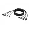 Cabo combo Belkin Secure KVM - cabo de vídeo / USB / áudio - conforme TAA - USB, mini-jack, HDMI (M)