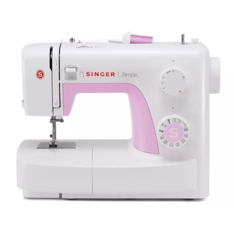 Máquina de costura | Singer | SIMPLE 3223 | número de pontos 23 | número de casas de botão 1 | branco/rosa