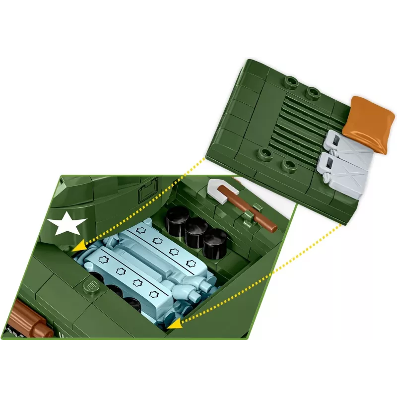 Blocos de construção Sherman M4A2E8 865 peças