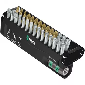 Conjunto de bits de chave de fendas Wera Bit-Check 30 Wood 1