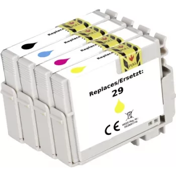 Renkforce embalagem combinada de tinta substitui Epson T2986 (C13T298640) compatível preto, ciano, magenta, amarelo RF-5705460 (RF-5705460)