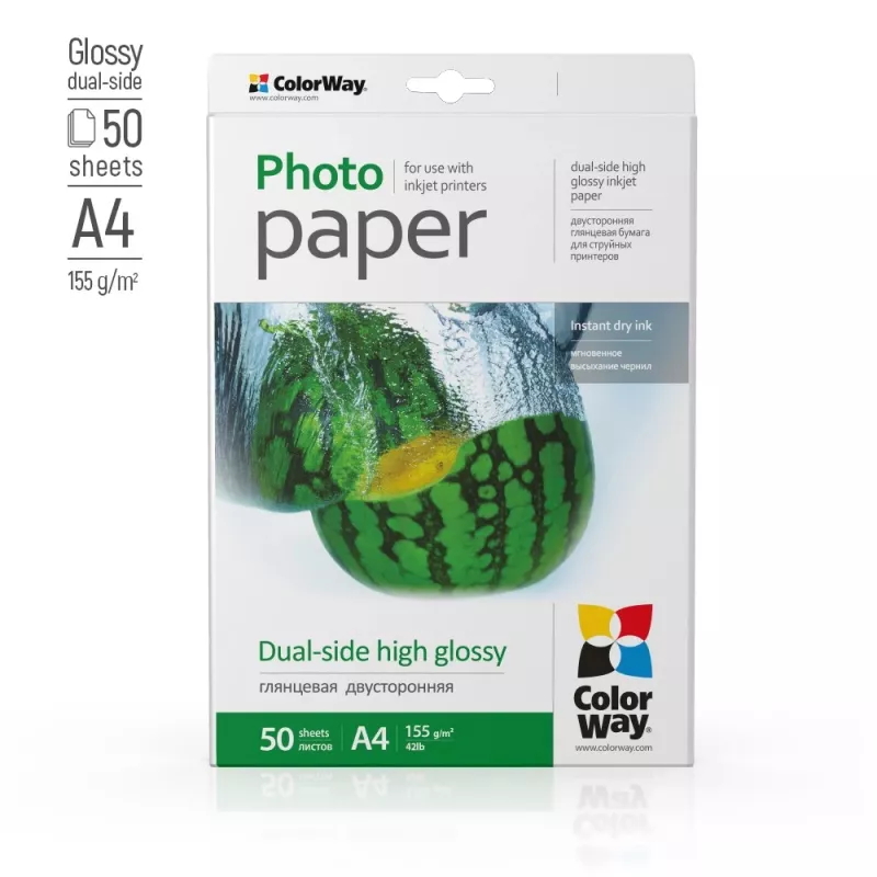 Papel fotográfico ColorWay PGD155050A4 155 g/m² A4 50 folhas