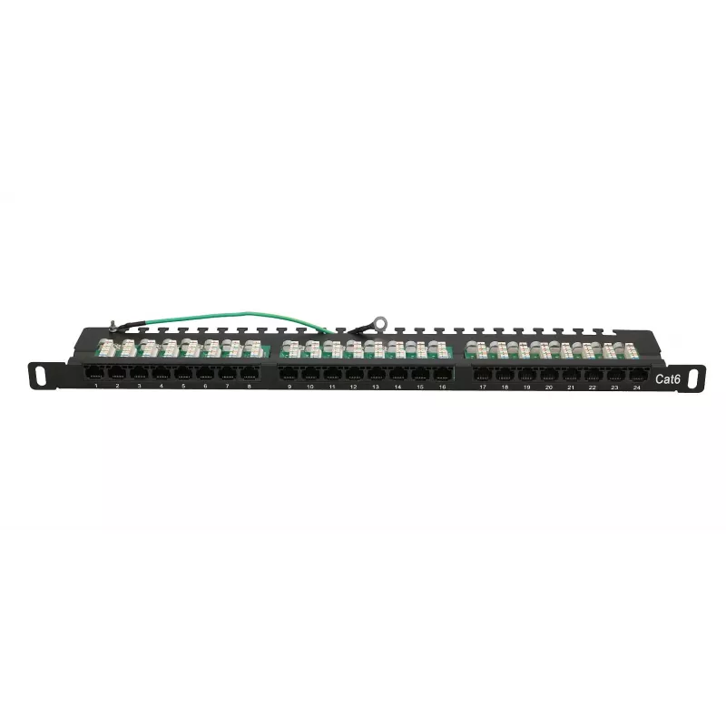 Patch panel Extralink CAT6 UTP 0.5U 24 portas