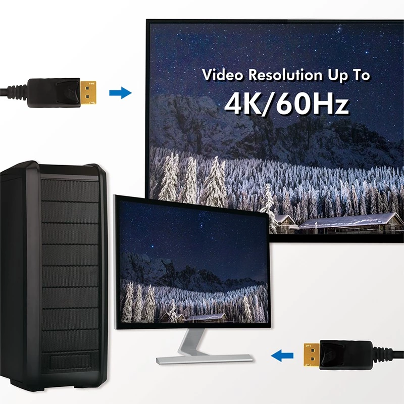 Cabo DisplayPort LogiLink CD0103 DP/M para DP/M, 4K/60Hz, CCS, preto, 5m (CD0103)