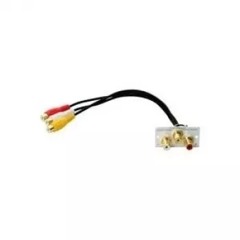 Kindermann 7444000530 Placa frontal modular Snap-In, 3x RCA