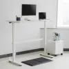 Secretária ajustável em altura manualmente Ergo Office, máx. 40 kg, altura máx. 117 cm, com tampo para trabalho de pé e sentado, ER-401 W