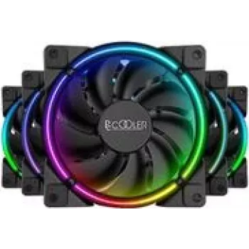 Ventoinha para caixa PCCOOLER 120mm CORONA-FRGB-5I1, 1000–2000 rpm, iluminação ARGB
