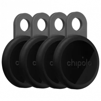 Chipolo LOOP pack de 4 rastreador Bluetooth recarregável Charcoal compatível com Apple Find My