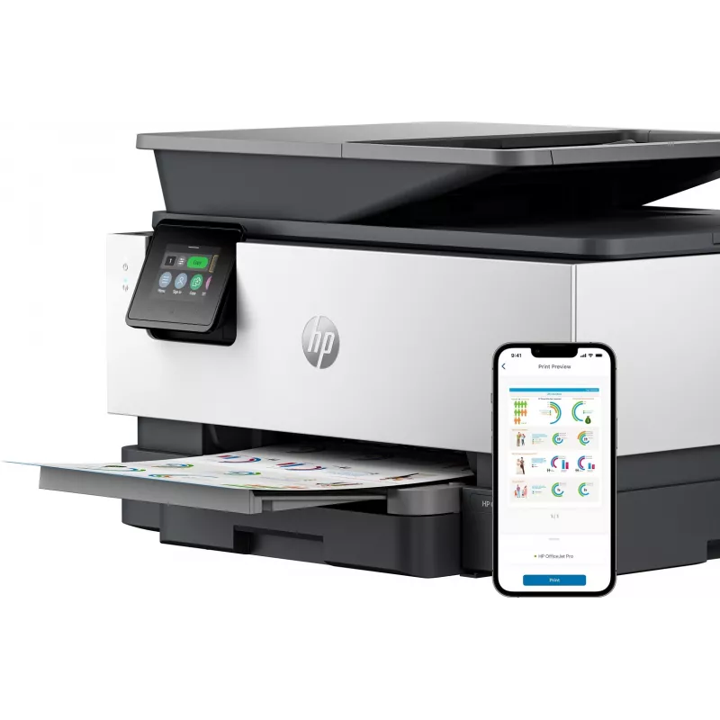 HP OfficeJet Pro 9120b Impressora multifunções a cores sem fios, Impressão frente e verso; Copiadora, Digitalizador