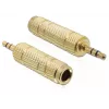 Adaptador de cabo DeLOCK 65360 3,5 mm para 6,35 mm dourado
