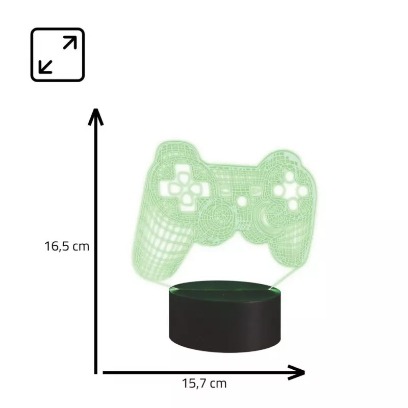 Lâmpada de mesa MANTA SNL57RGB decoração de luz 3D RGB, LED RGB, efeito 3D decorativo
