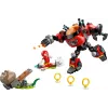 Conjunto de brinquedo de construção LEGO Sonic the Hedgehog 77005 Knuckles vs Dr Eggman Egg Crusher Mech, 350 peças, idade 8+
