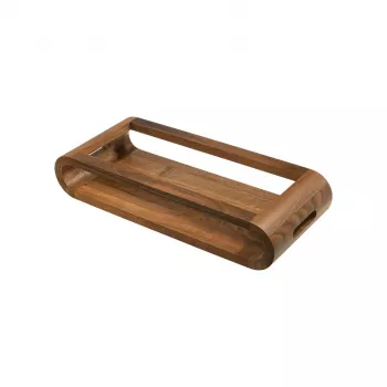 Tabuleiro de servir artelegno VASD madeira de nogueira 37 cm de dois lados