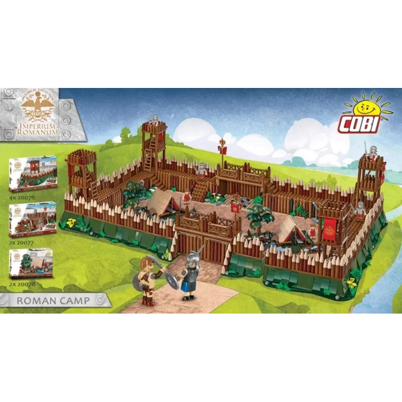 Conjunto de construção Cobi Imperium Romanum — Portão de acampamento romano, 591 peças
