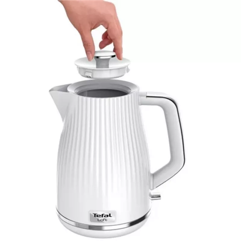 Chaleira elétrica Tefal KO250130 — capacidade de 1,7 l, 2400 W, branco