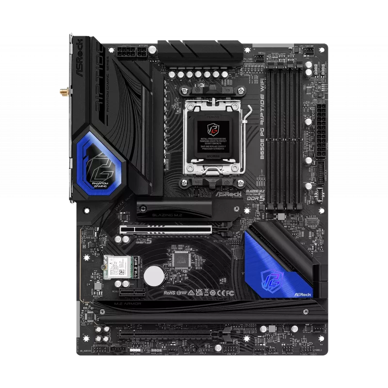 Placa-mãe ASRock B650E PG Riptide WiFi ATX AM5
