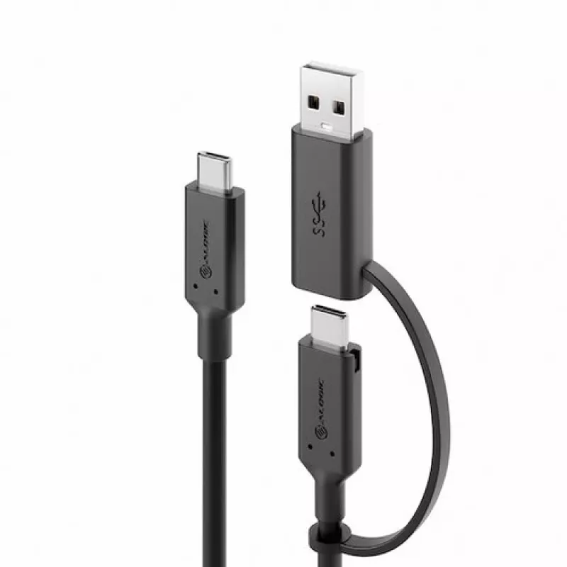 Cabo USB-C para USB-C ALOGIC Elements Series com adaptador USB-A 1,2 m 5 A 10 Gbit/s