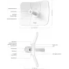 Bridge de rede TP-LINK Beam Bridge 5 UR KIT, 5 GHz Single-Band, Wi‑Fi 5 (802.11ac), Gigabit Ethernet, antena externa, alcance máx. 15000 m, branco