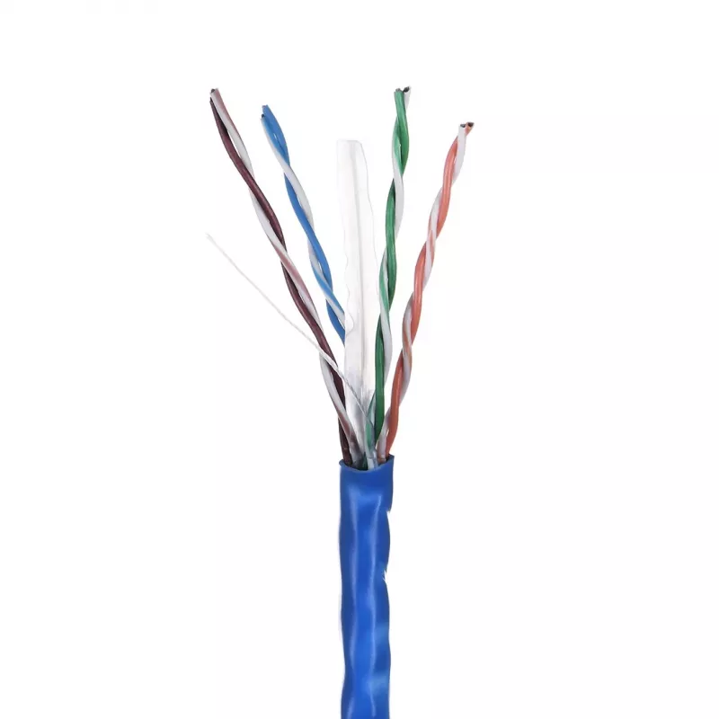 Cabo de rede LANBERG U/UTP Cat6 LCU6-10CC-0305-B 305 m, condutor CCA, 23 AWG, azul