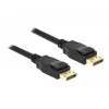 Cabo DisplayPort DeLOCK - DisplayPort (M) a DisplayPort (M) - 1,5 m - Suporte 4K - preto (85508)
