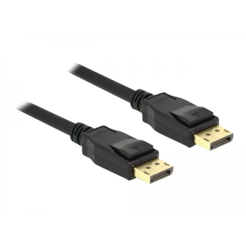 Cabo DisplayPort DeLOCK - DisplayPort (M) a DisplayPort (M) - 1,5 m - Suporte 4K - preto (85508)