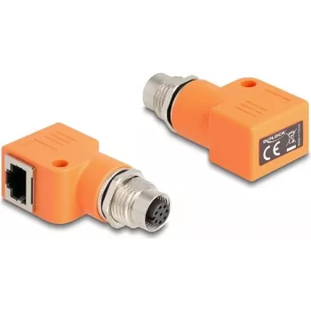 Adaptador de cabo DeLOCK 60668 M12 RJ45 laranja banhado a ouro