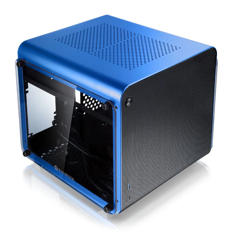 Caixa de PC Mini-ITX RAIJINTEK METIS EVO TG — vidro temperado, azul