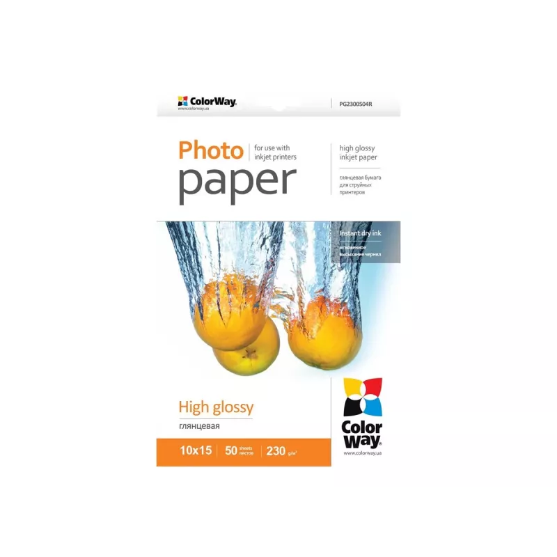 Papel fotográfico brilhante Colorway PG2300504R