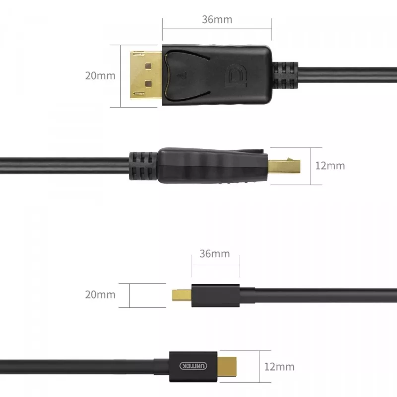 Cabo miniDisplayPort/DisplayPort M/M 2 m; Y-C611BK