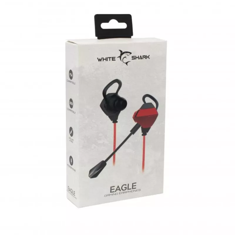 Auscultadores com microfone White Shark EAGLE