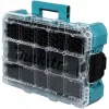 MAKTRAK organizador fundo M, caixa de ferramentas azul/transparente, tampa transparente
