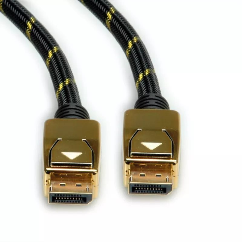 Cabo DisplayPort ROLINE 11.04.5921 2 m preto - dourado (11.04.5921)