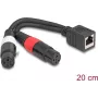 Cabo de áudio DeLOCK 88178 0,2 m RJ-45 2 x XLR (3 pinos) preto