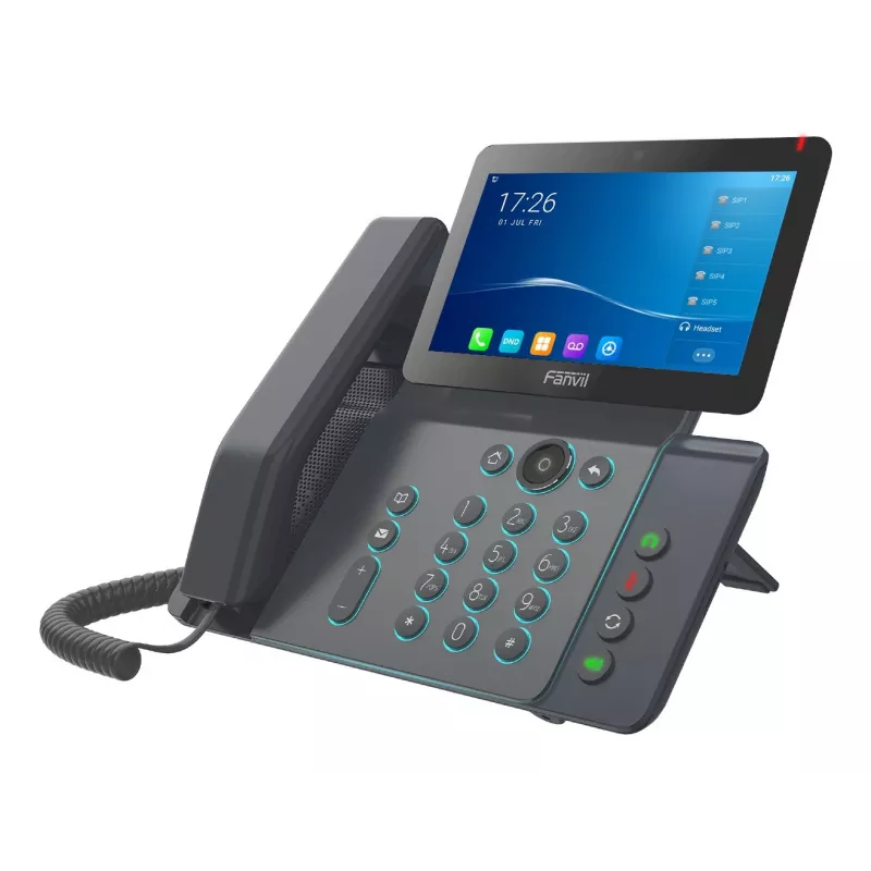 Telefone IP Fanvil V67 Preto 20 linhas LCD Wi-Fi