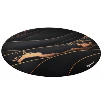 Tapete de proteção de chão Arozzi Zona Round Floor Pad – preto/dourado, tapete de proteção redondo para pavimentos