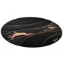 Tapete de proteção de chão Arozzi Zona Round Floor Pad – preto/dourado, tapete de proteção redondo para pavimentos