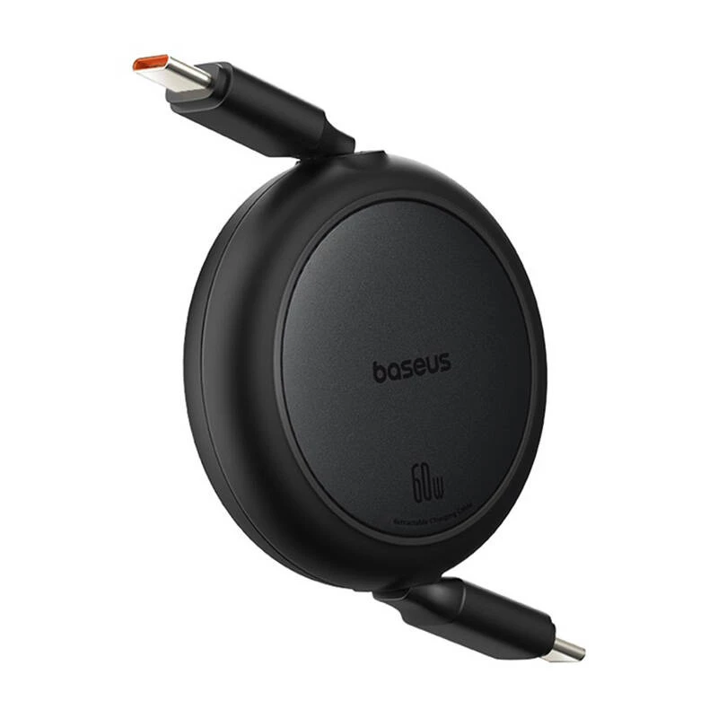 Baseus Free2Pull Mini Cabo USB-C para USB-C, 60 W, 1 m, (preto)