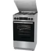 Gorenje GKS5C71XF fogão independente com forno prateado