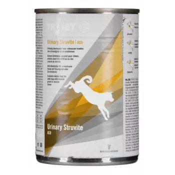Dieta veterinária TROVET Urinary Struvite 400 g — comida húmida para cães com frango e porco para adultos seniores