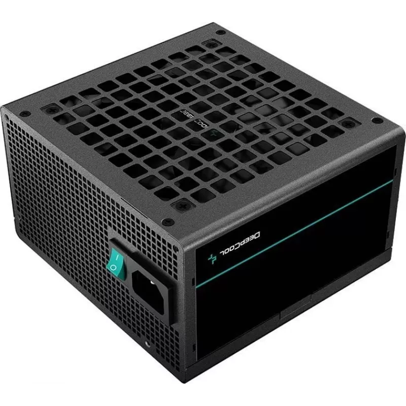 Fonte de alimentação DeepCool PF500 500 W ATX 2.4, 80 PLUS, ventoinha de 120 mm, 20+4-Pin, 2×6+2 PCIe, 4×SATA