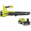 Soprador de folhas sem fio ONE+ RY18BLB-140, 18 Volts, soprador de folhas verde/preto, bateria de iões de lítio 4,0 Ah