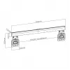 Sbox PLB-1948 suporte de parede fixo para TV, 43-100 polegadas, até 75 kg, VESA 800x600