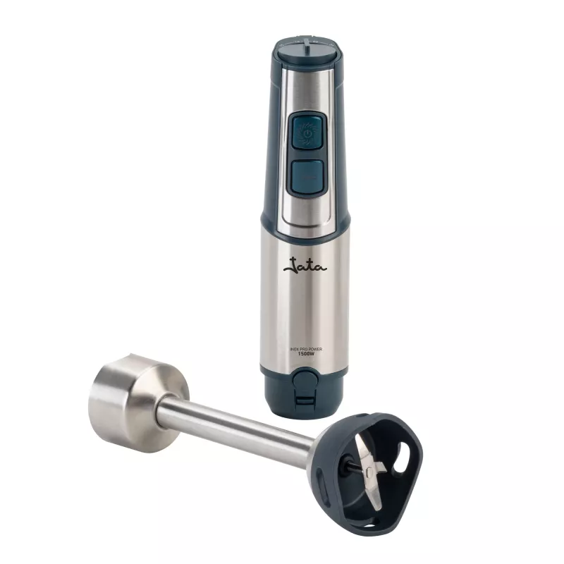 Jata JEBT1854 varinha mágica, 1500 W, 14500 rpm, lâminas de aço inoxidável, Turbo, aço inoxidável / cinzenta