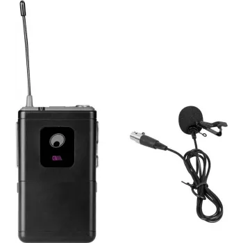 Microfone lavalier Omnitronic UHF-E Serie 531,9 MHz — lavalier com fios para sistemas UHF sem fios