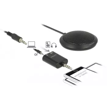 Microfone de mesa DeLOCK 65873 Preto