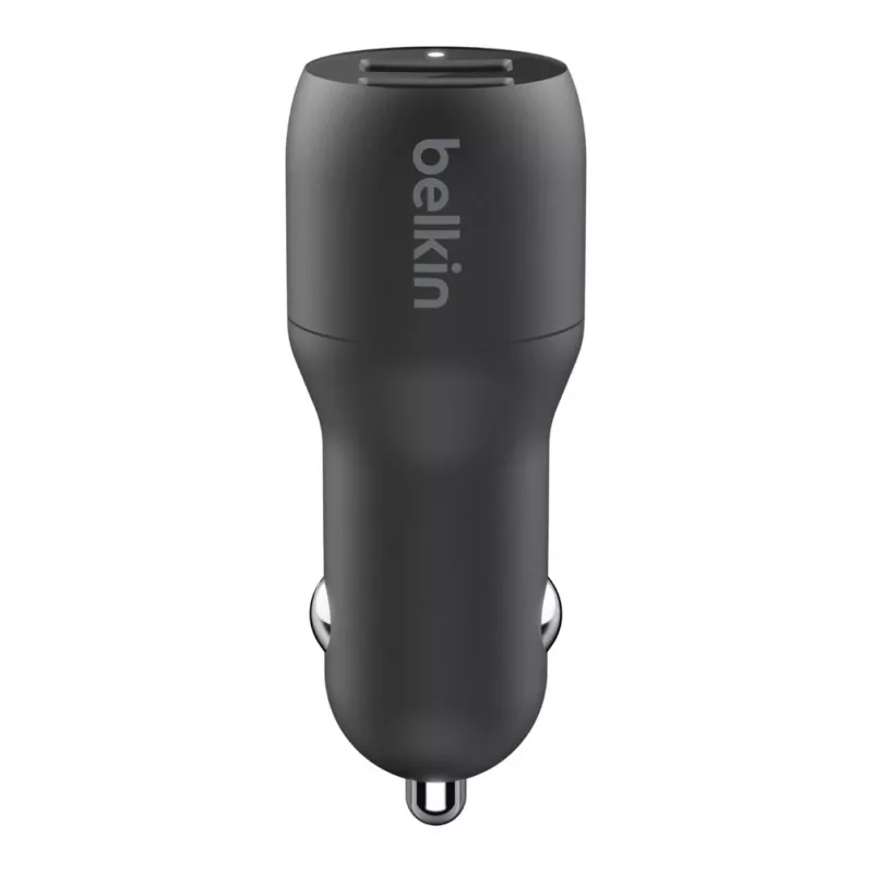 Carregador de Automóvel Dual-USB-A 12W x2 Preto