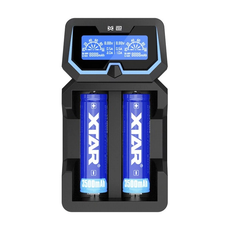 Carregador XTAR X2 para Li-Ion 18650
