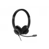 PORT CONNECT | Auscultadores estéreo USB PRO ON'R 300 | com fios | on-ear | cancelamento de ruído | preto