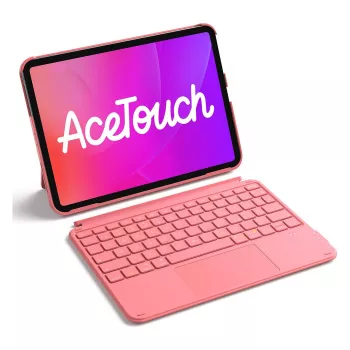 Capa com teclado e touchpad Inateck KB04122 para iPad 11 polegadas/Air, QWERTZ, vermelho