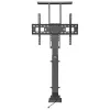 Maclean MC-866 elevador elétrico de TV para 37-65 polegadas (94-165,1 cm), comando, VESA até 600×400, máx. 50 kg, preto